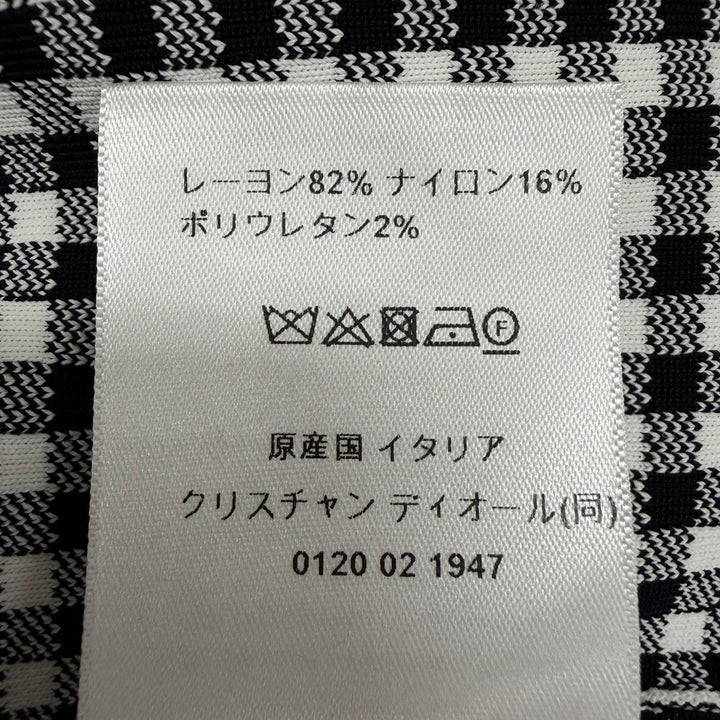 Excellent Christian Dior Jacket Gingham check short sleeves black Women IT 42