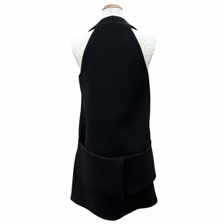 Excellent LOUIS VUITTON Monogram-lined double waistcoat dress long gilet 34