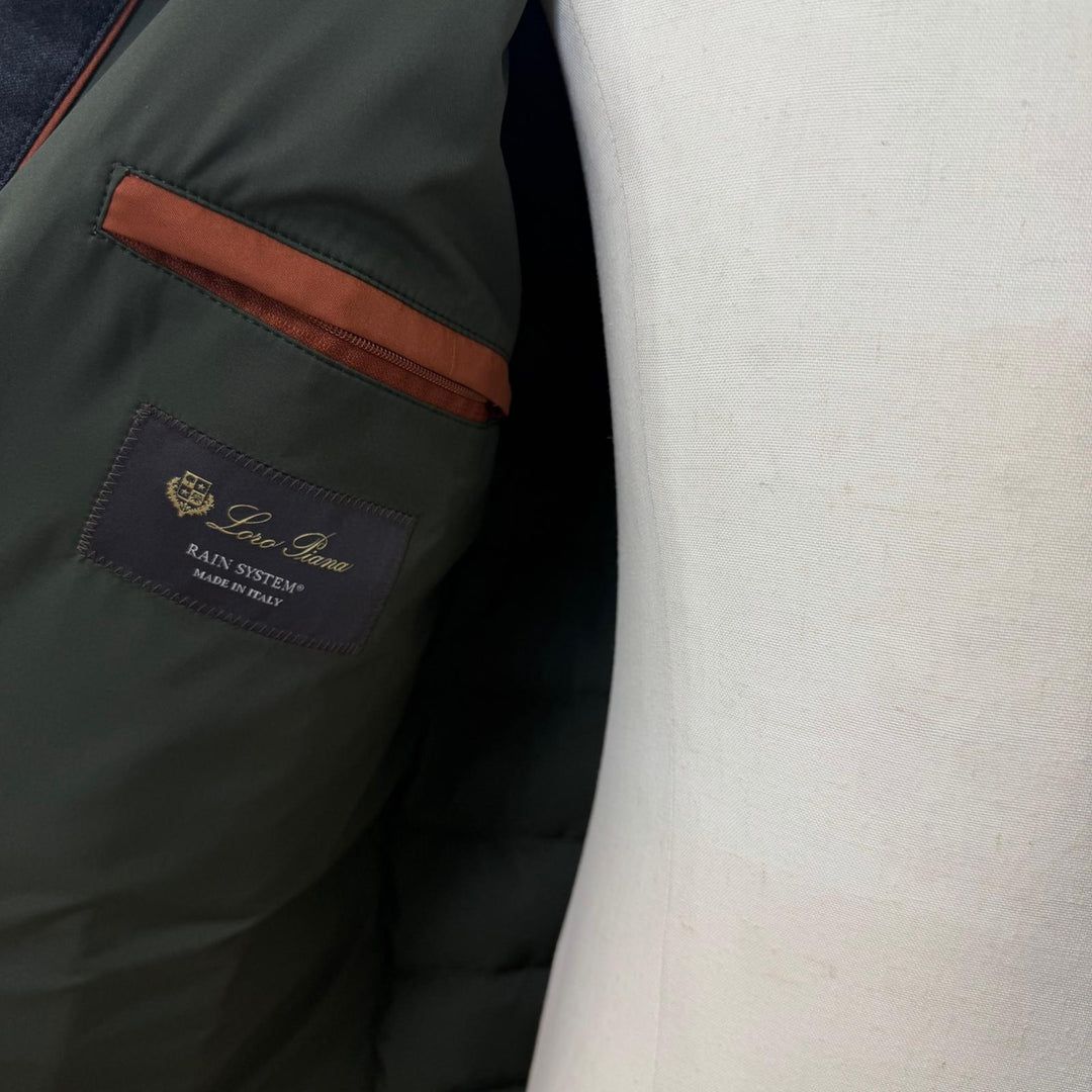 Great Loro Piana Down jacket double zip up gray wool mens L