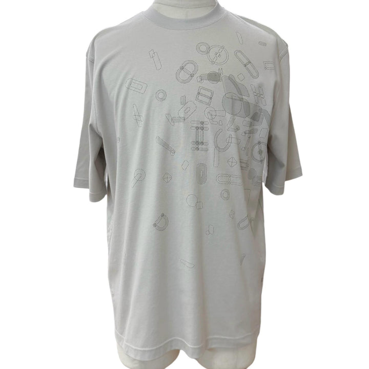 Pristine HERMES Short sleeve T-shirt Fragments Equestres Crew neck S H557910HA