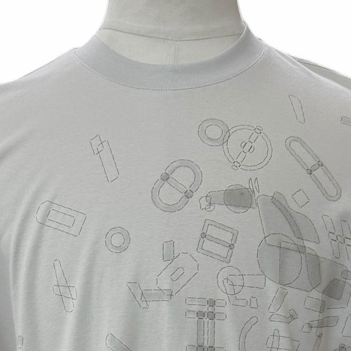 Pristine HERMES Short sleeve T-shirt Fragments Equestres Crew neck S H557910HA