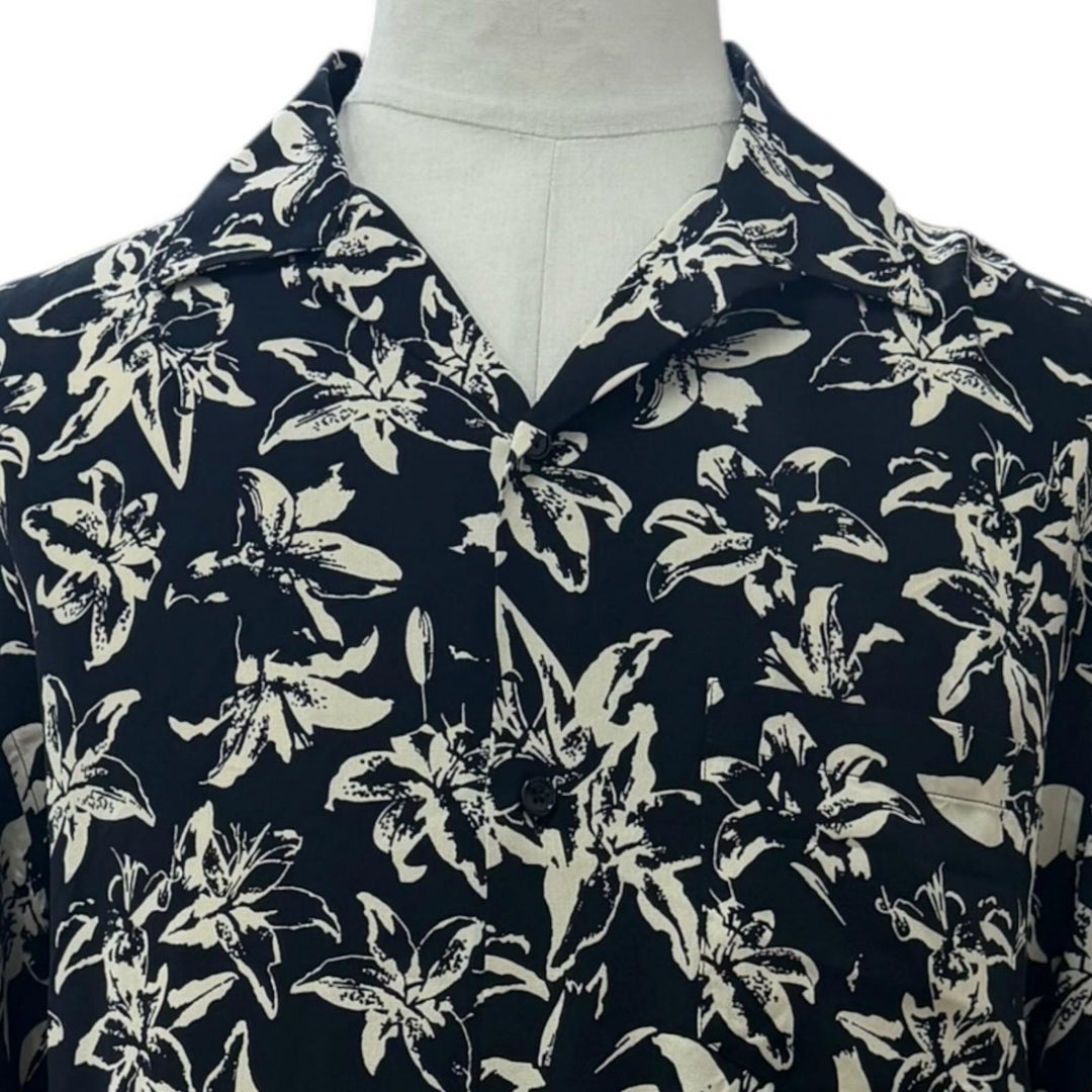 Excellent CELINE Short sleeve shirt Loose-fit Hawaiian shirt black 38 2C946837Y