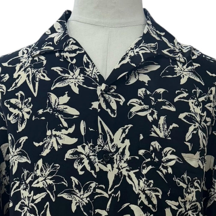 Excellent CELINE Short sleeve shirt Loose-fit Hawaiian shirt black 38 2C946837Y