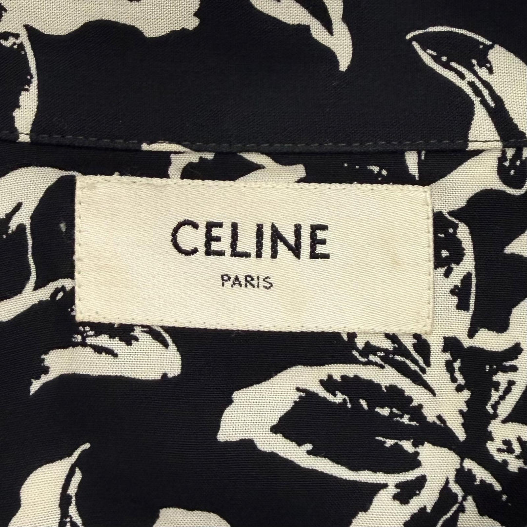 Excellent CELINE Short sleeve shirt Loose-fit Hawaiian shirt black 38 2C946837Y