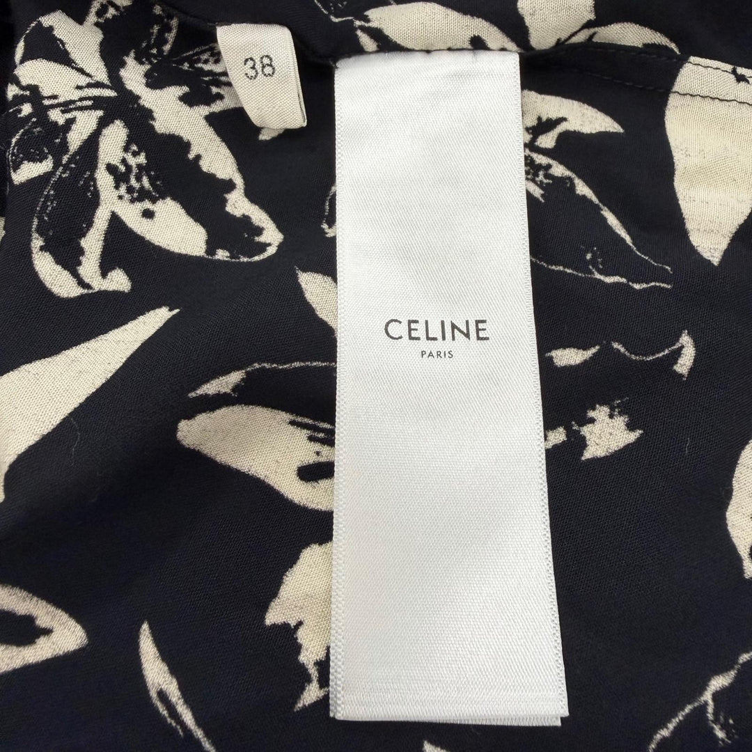 Excellent CELINE Short sleeve shirt Loose-fit Hawaiian shirt black 38 2C946837Y