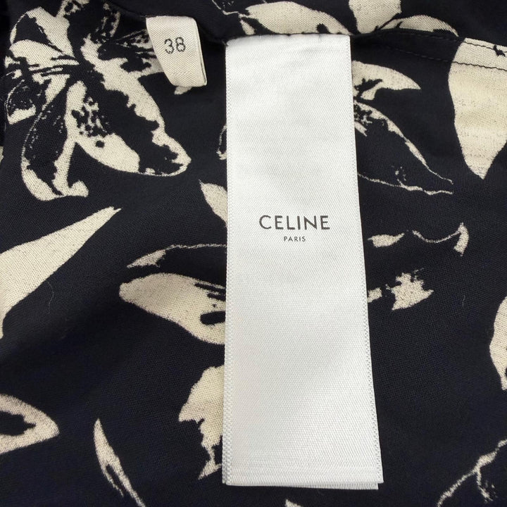 Excellent CELINE Short sleeve shirt Loose-fit Hawaiian shirt black 38 2C946837Y