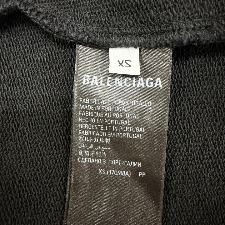 Excellent BALENCIAGA hoodie White Sweatshirt Energy Logo Patch Small Fit XS
