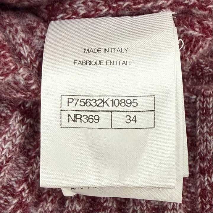 Excellent CHANEL knit COCO Mark Turtleneck Rib Knit Virgin wool 34 P75632K10895
