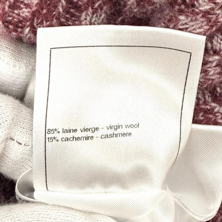 Excellent CHANEL knit COCO Mark Turtleneck Rib Knit Virgin wool 34 P75632K10895