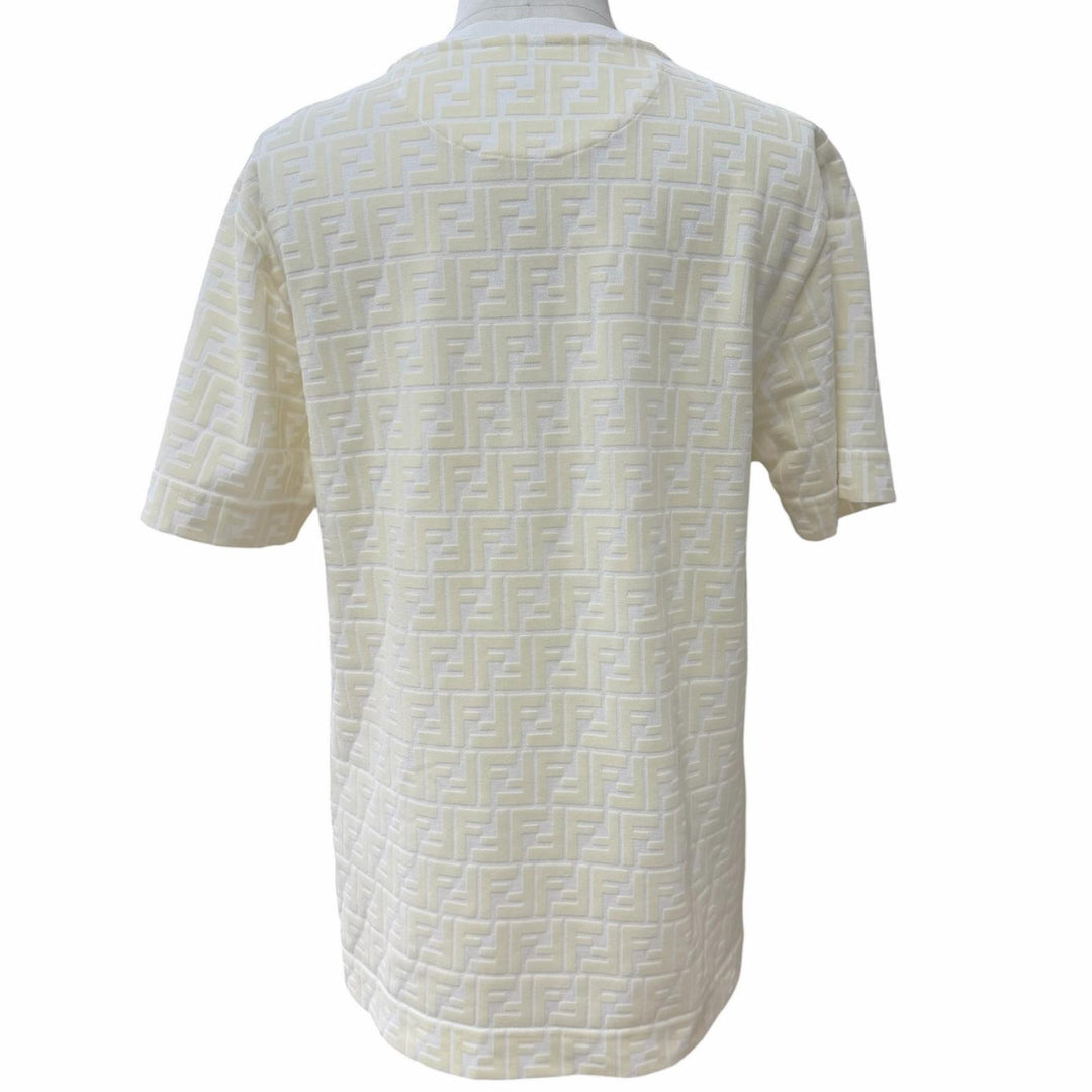 Great FENDI Short sleeve T-shirt FF logo crew neck short sleeves XS FY0936 A7D5