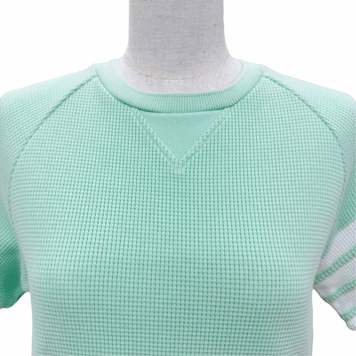 Excellent THOM BROWNE Short sleeve T-shirt 4BAR green cotton Women IT 42