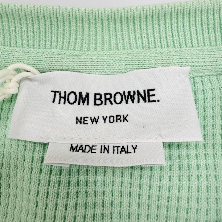 Excellent THOM BROWNE Short sleeve T-shirt 4BAR green cotton Women IT 42