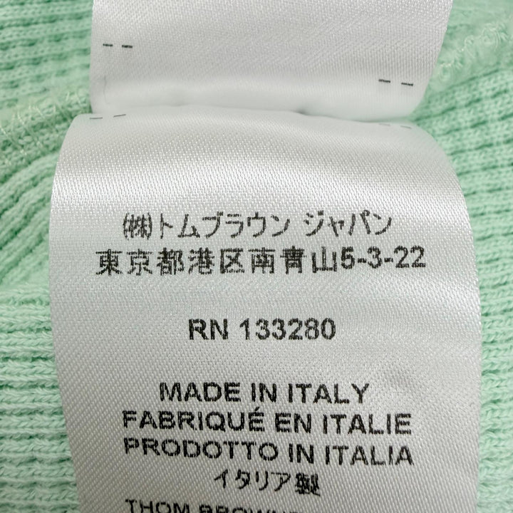 Excellent THOM BROWNE Short sleeve T-shirt 4BAR green cotton Women IT 42