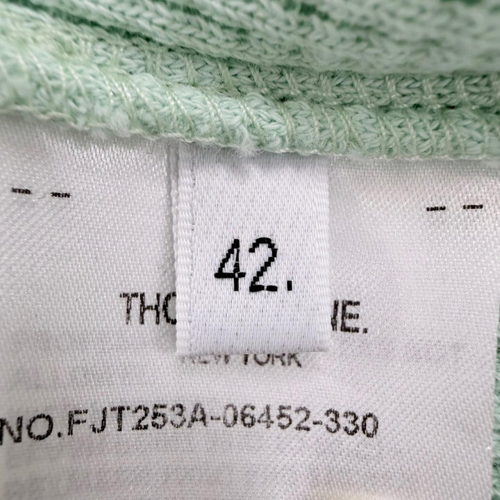 Excellent THOM BROWNE Short sleeve T-shirt 4BAR green cotton Women IT 42