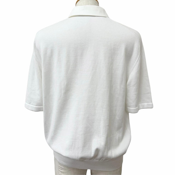 Excellent LOUIS VUITTON Short sleeve polo shirt Embroidered Short Sleeve white
