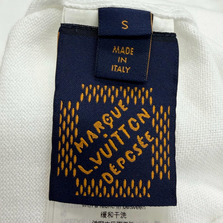 Excellent LOUIS VUITTON Short sleeve polo shirt Embroidered Short Sleeve white