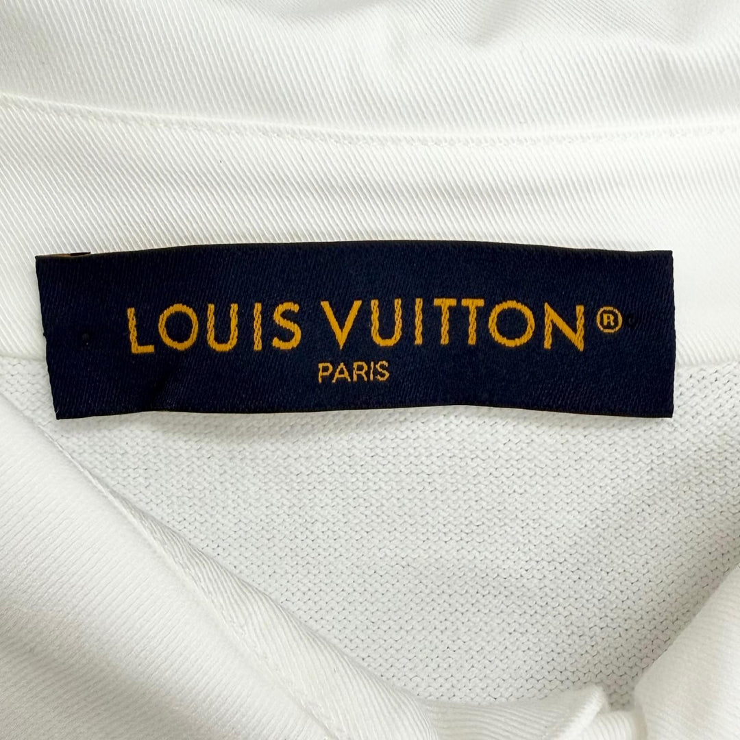 Excellent LOUIS VUITTON Short sleeve polo shirt Embroidered Short Sleeve white