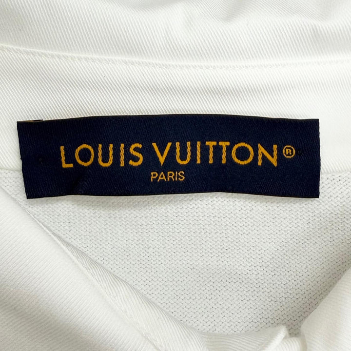 Excellent LOUIS VUITTON Short sleeve polo shirt Embroidered Short Sleeve white