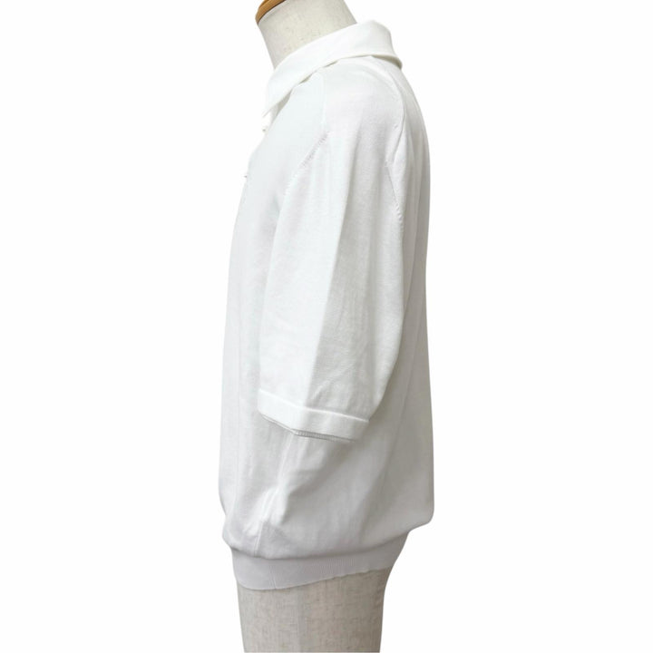 Excellent LOUIS VUITTON Short sleeve polo shirt Embroidered Short Sleeve white
