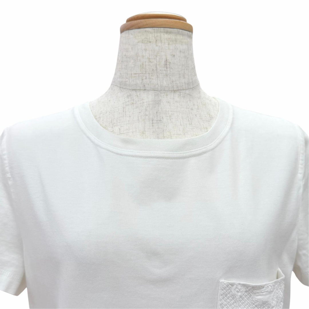 Excellent HERMES Short sleeve T-shirt Cricketis Embroidered Pocket 38 2E4611DUA