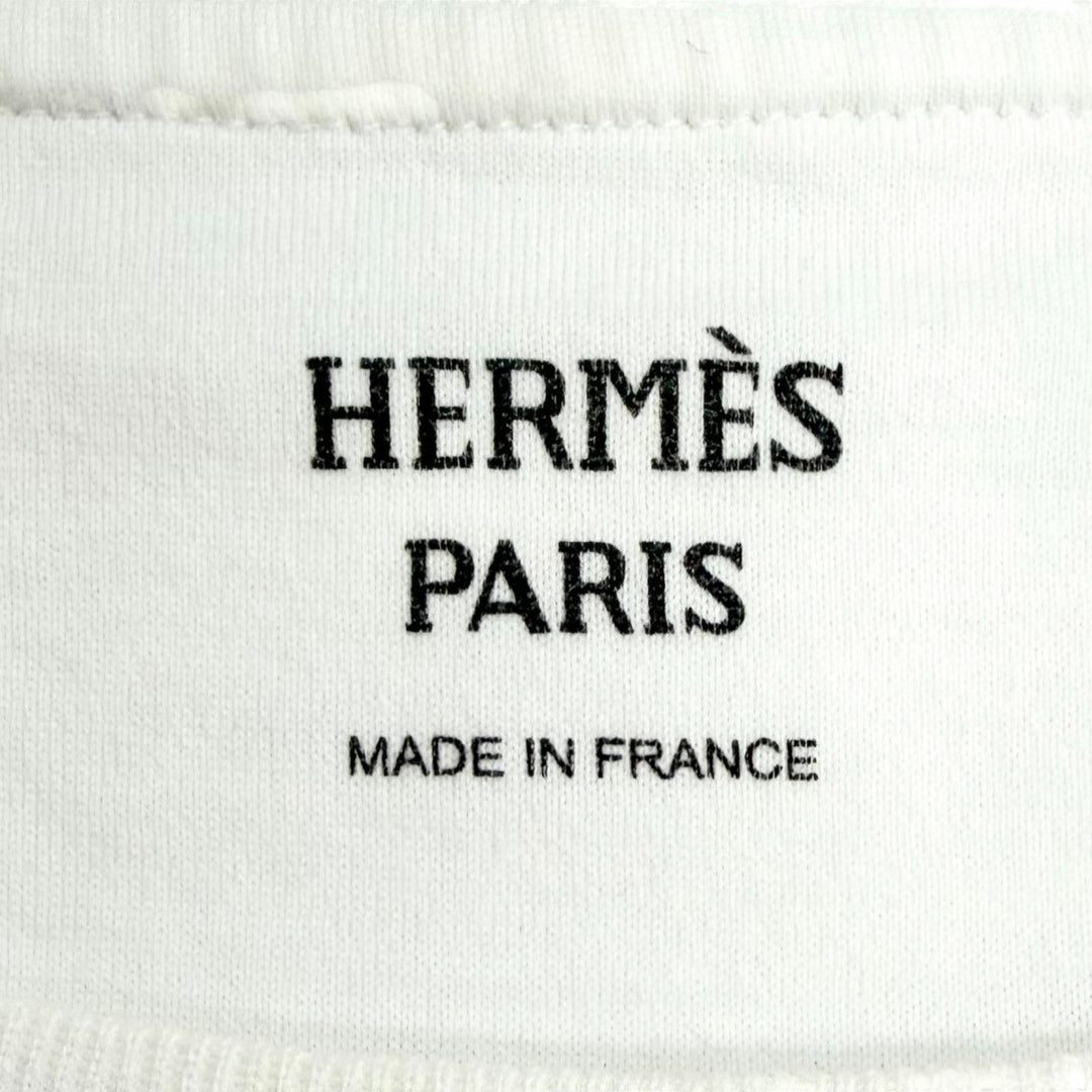 Excellent HERMES Short sleeve T-shirt Cricketis Embroidered Pocket 38 2E4611DUA