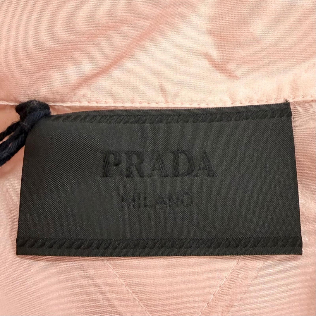 Pristine PRADA Long sleeve shirt Printed design triangle logo pajamas pink