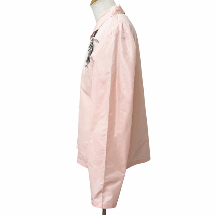 Pristine PRADA Long sleeve shirt Printed design triangle logo pajamas pink