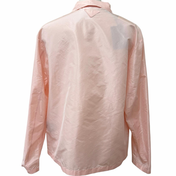 Pristine PRADA Long sleeve shirt Printed design triangle logo pajamas pink