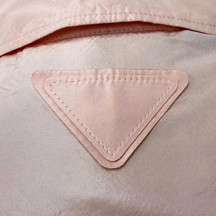 Pristine PRADA Long sleeve shirt Printed design triangle logo pajamas pink