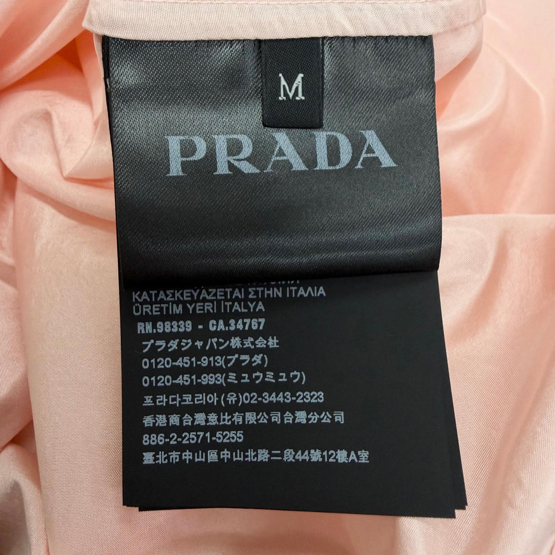 Pristine PRADA Long sleeve shirt Printed design triangle logo pajamas pink