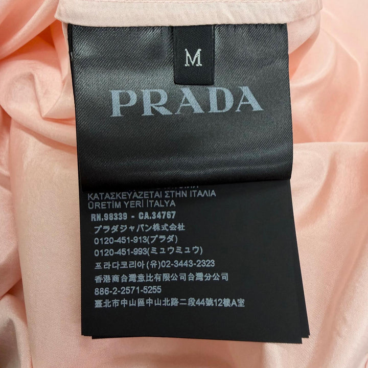 Pristine PRADA Long sleeve shirt Printed design triangle logo pajamas pink
