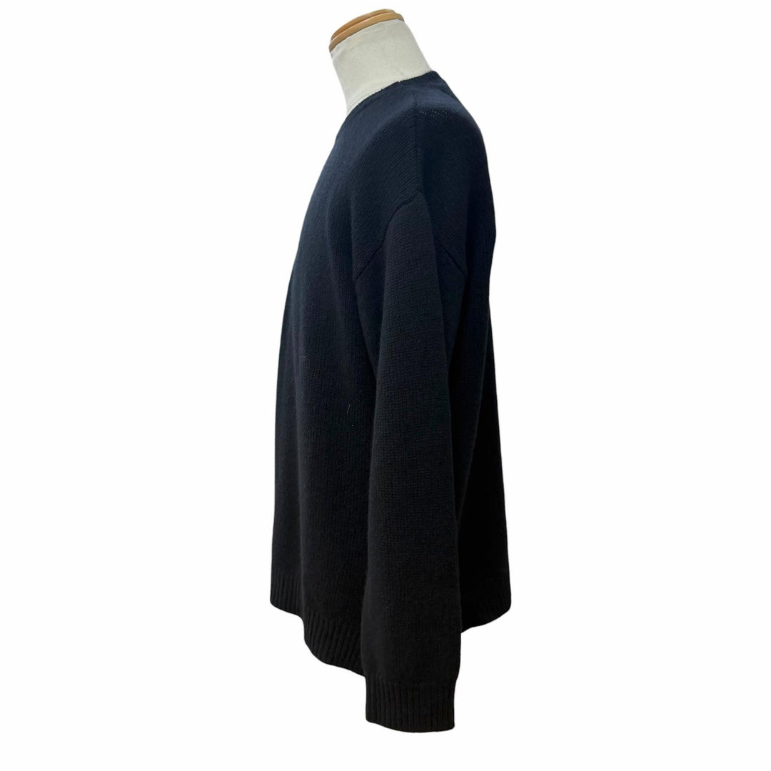 Excellent Valentino sweater Rockstud Crewneck Knit black cashmere XL 3V3KC26X9JP