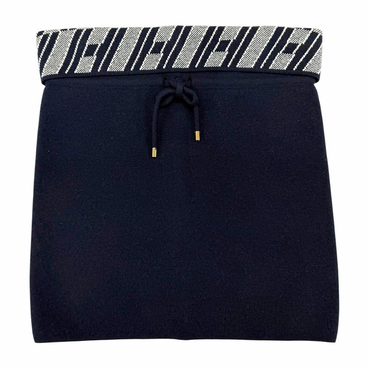 Excellent HERMES Snood H Logo Neck Warmer Navy cashmere Women 3E2901D5