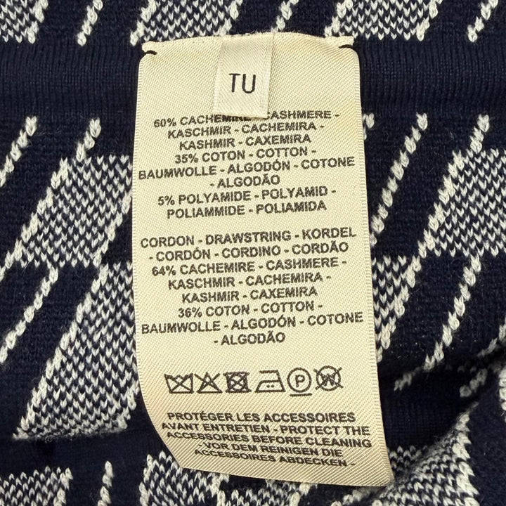 Excellent HERMES Snood H Logo Neck Warmer Navy cashmere Women 3E2901D5