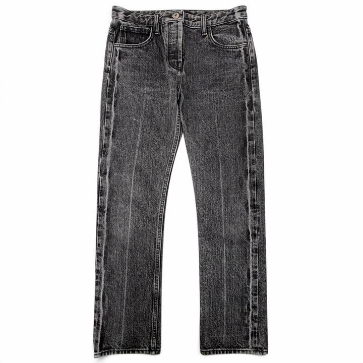 Great THE ROW Denim pants Button fly, straight leg, washed. Black series 0 AB190