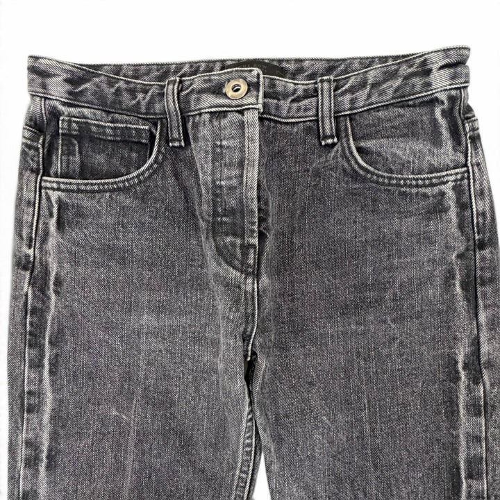 Great THE ROW Denim pants Button fly, straight leg, washed. Black series 0 AB190