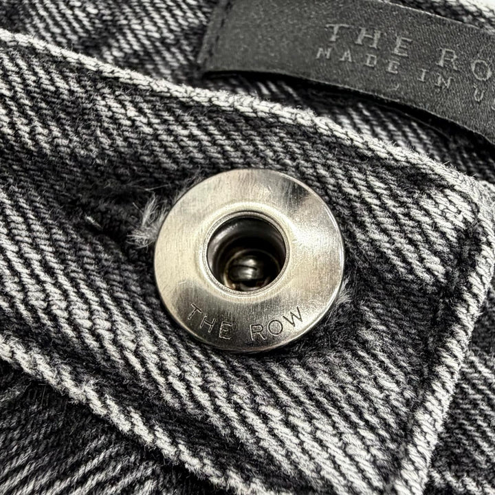 Great THE ROW Denim pants Button fly, straight leg, washed. Black series 0 AB190