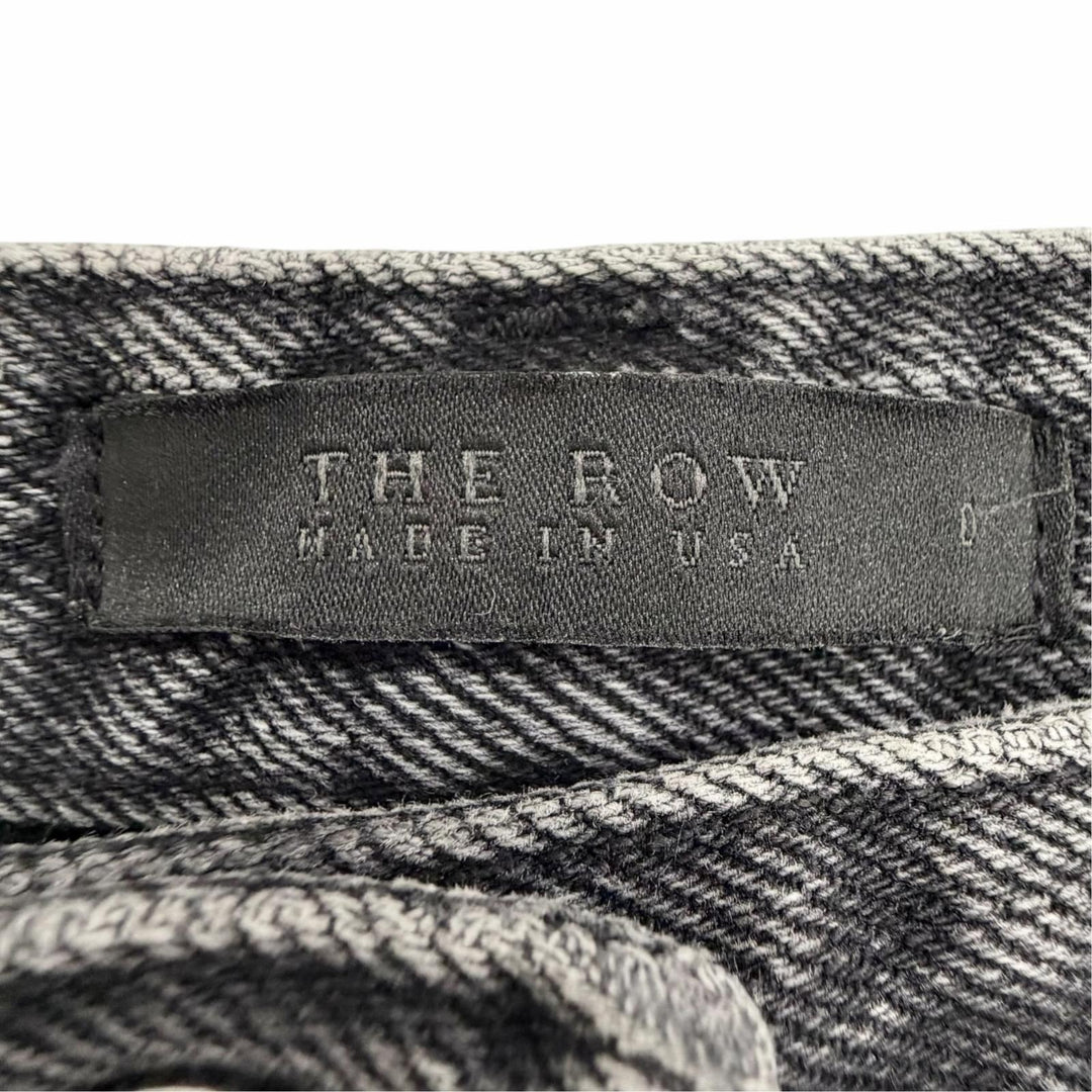 Great THE ROW Denim pants Button fly, straight leg, washed. Black series 0 AB190