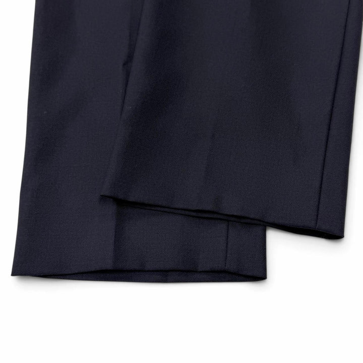 Excellent MIUMIU Pants Logo patch slacks, gabardine fabric Virgin wool 38 MP1837