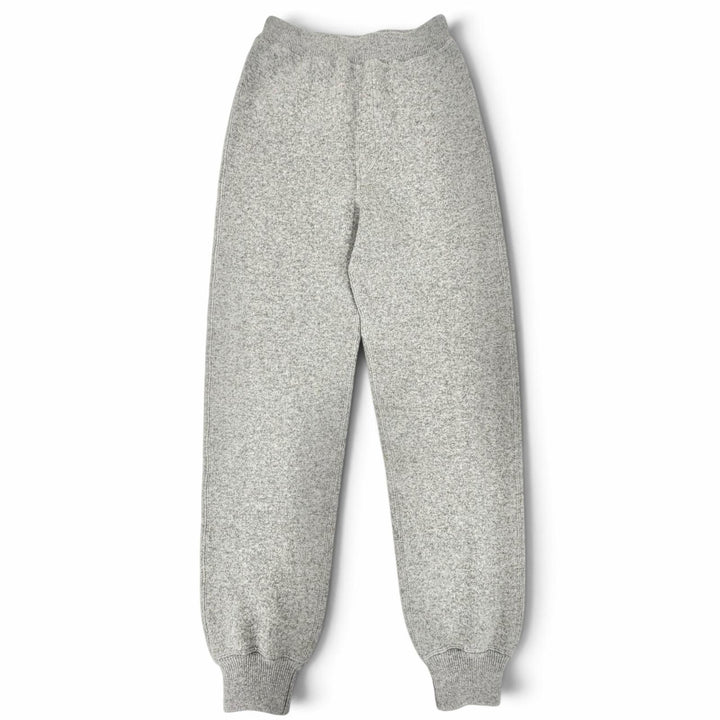 Great PRADA Triangle Logo Long Knit Sweatpants gray cashmere Women IT 38 22221