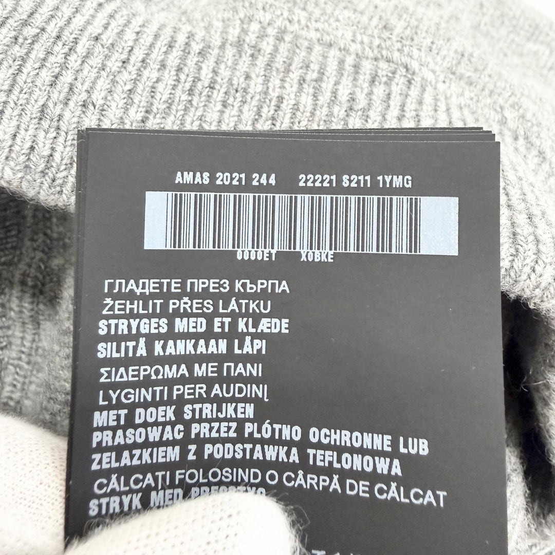 Great PRADA Triangle Logo Long Knit Sweatpants gray cashmere Women IT 38 22221