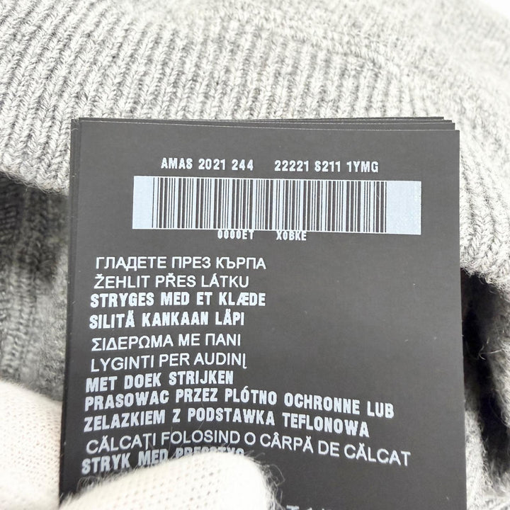Great PRADA Triangle Logo Long Knit Sweatpants gray cashmere Women IT 38 22221