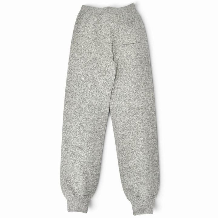 Great PRADA Triangle Logo Long Knit Sweatpants gray cashmere Women IT 38 22221