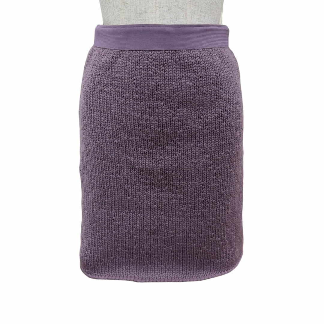 Excellent BOTTEGAVENETA Tight Skirt Knit skirt purple wool Women S