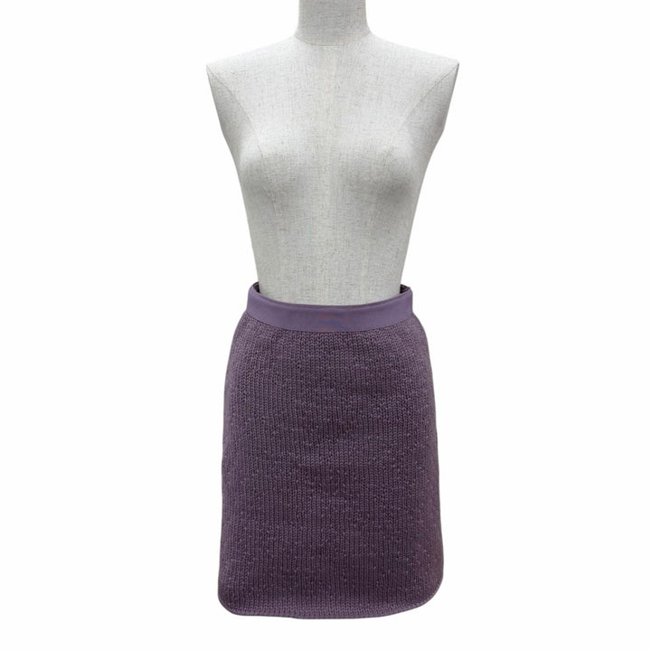 Excellent BOTTEGAVENETA Tight Skirt Knit skirt purple wool Women S