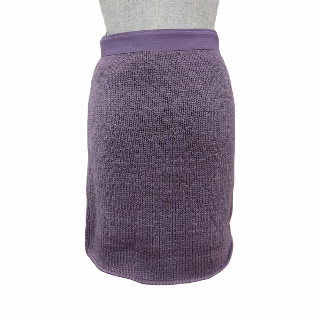 Excellent BOTTEGAVENETA Tight Skirt Knit skirt purple wool Women S