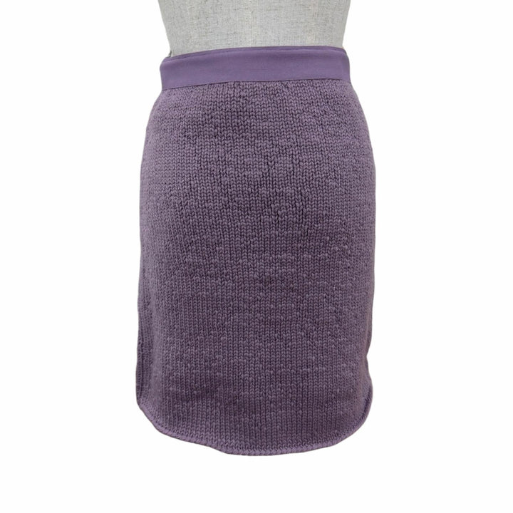 Excellent BOTTEGAVENETA Tight Skirt Knit skirt purple wool Women S