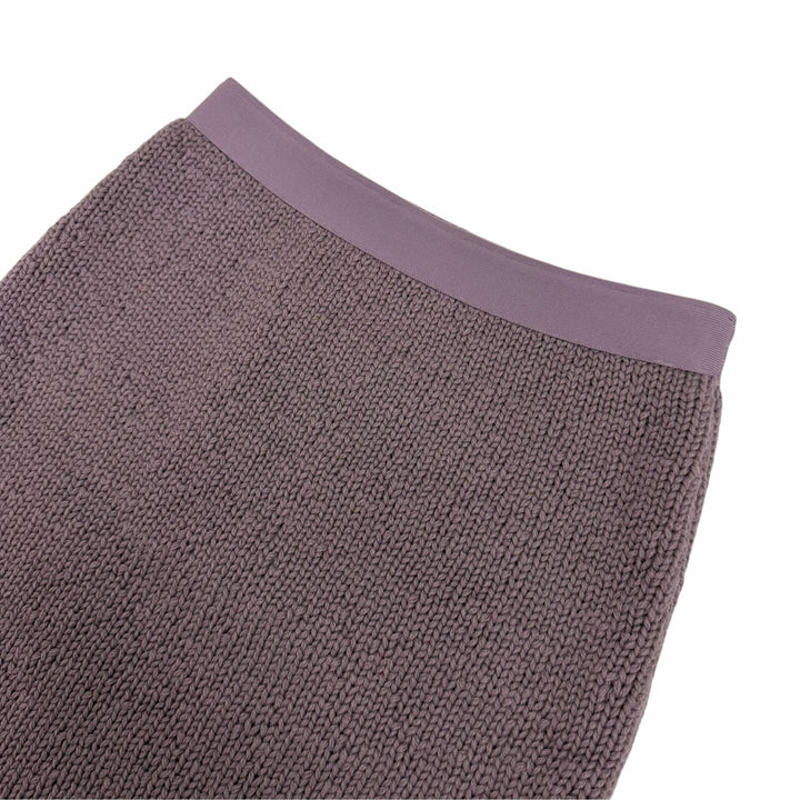 Excellent BOTTEGAVENETA Tight Skirt Knit skirt purple wool Women S
