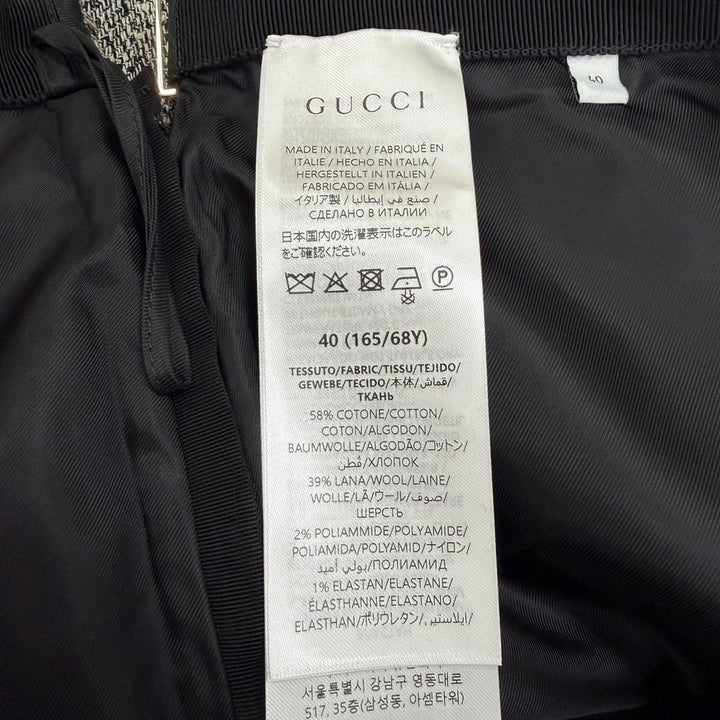 Pristine GUCCI Tight Skirt Side slit tweed Black series cotton Women 40 846316
