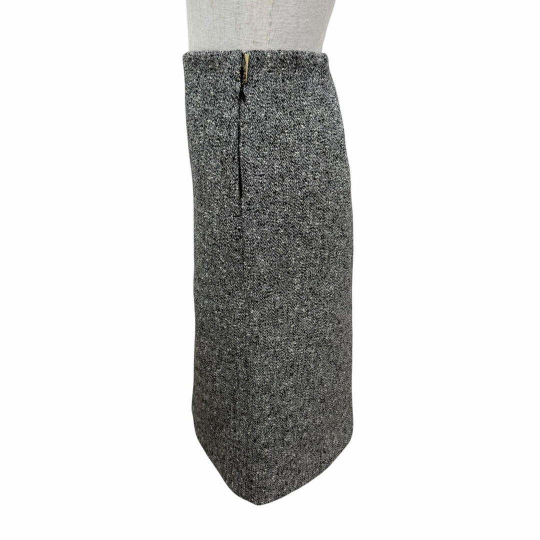 Pristine GUCCI Tight Skirt Side slit tweed Black series cotton Women 40 846316